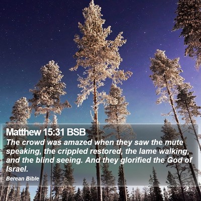 Matthew 15:31 BSB Bible Verse Image
