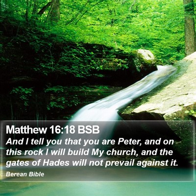 Matthew 16:18 BSB Bible Verse Image