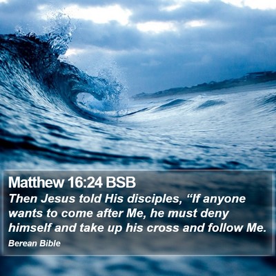 Matthew 16:24 BSB Bible Verse Image