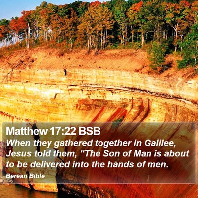 Matthew 17:22 BSB Bible Verse Image