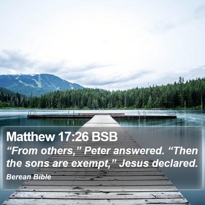 Matthew 17:26 BSB Bible Verse Image