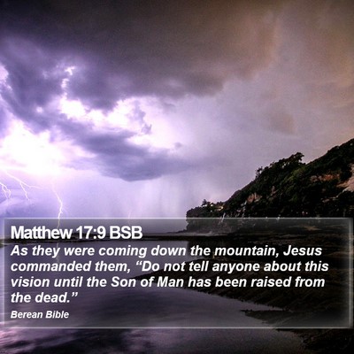 Matthew 17:9 BSB Bible Verse Image