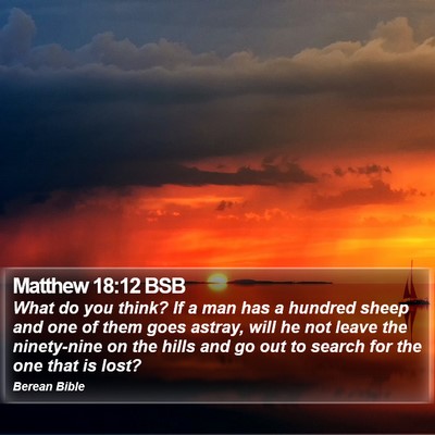 Matthew 18:12 BSB Bible Verse Image