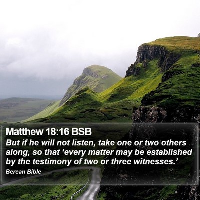 Matthew 18:16 BSB Bible Verse Image