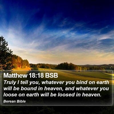 Matthew 18:18 BSB Bible Verse Image