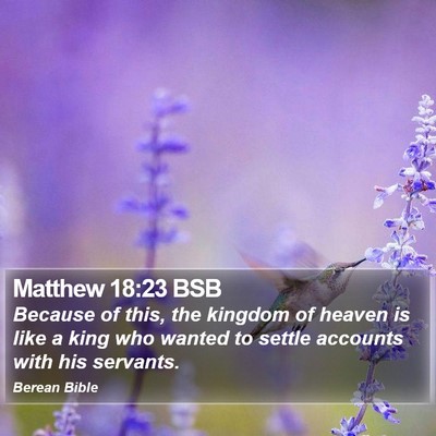 Matthew 18:23 BSB Bible Verse Image