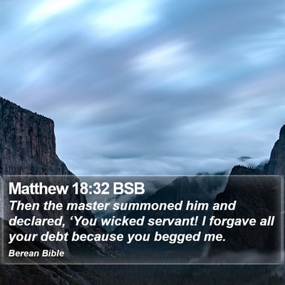 Matthew 18:32 BSB Bible Verse Image