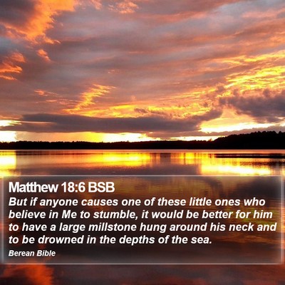 Matthew 18:6 BSB Bible Verse Image
