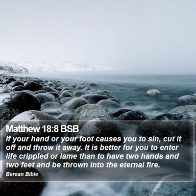 Matthew 18:8 BSB Bible Verse Image