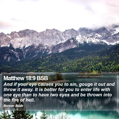 Matthew 18:9 BSB Bible Verse Image