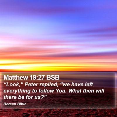 Matthew 19:27 BSB Bible Verse Image