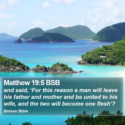 Matthew 19:5 BSB Bible Verse Image