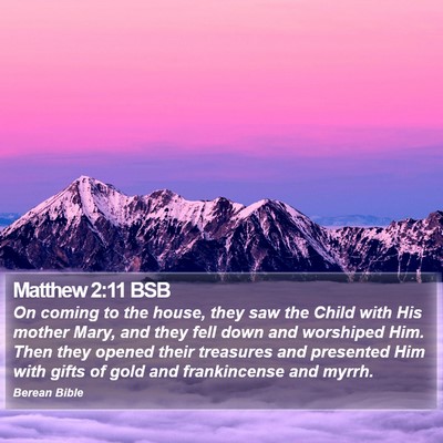 Matthew 2:11 BSB Bible Verse Image