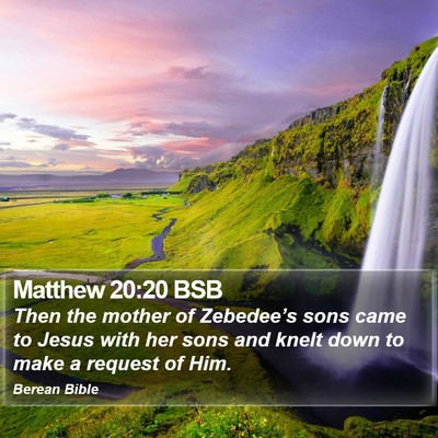Matthew 20:20 BSB Bible Verse Image