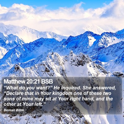 Matthew 20:21 BSB Bible Verse Image