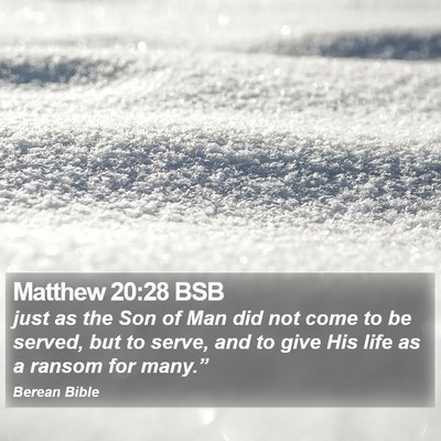 Matthew 20:28 BSB Bible Verse Image