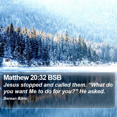 Matthew 20:32 BSB Bible Verse Image