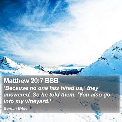 Matthew 20:7 BSB Bible Verse Image