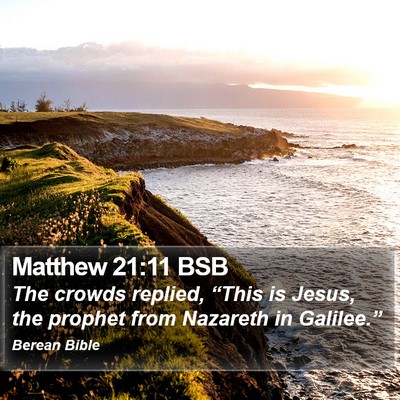 Matthew 21:11 BSB Bible Verse Image
