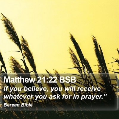 Matthew 21:22 BSB Bible Verse Image