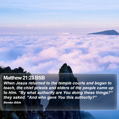 Matthew 21:23 BSB Bible Verse Image