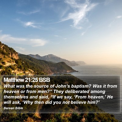 Matthew 21:25 BSB Bible Verse Image