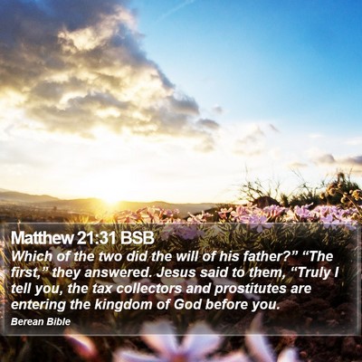 Matthew 21:31 BSB Bible Verse Image
