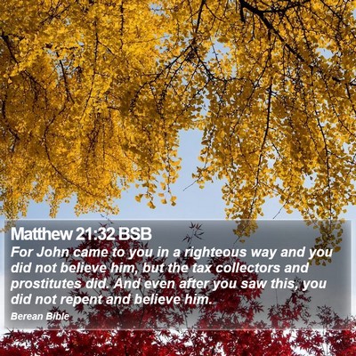 Matthew 21:32 BSB Bible Verse Image