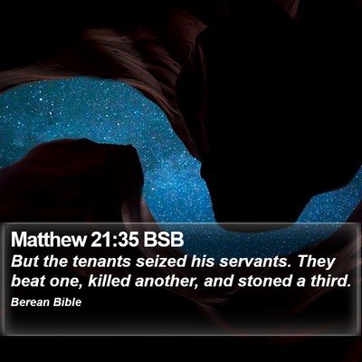 Matthew 21:35 BSB Bible Verse Image