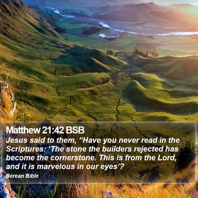 Matthew 21:42 BSB Bible Verse Image