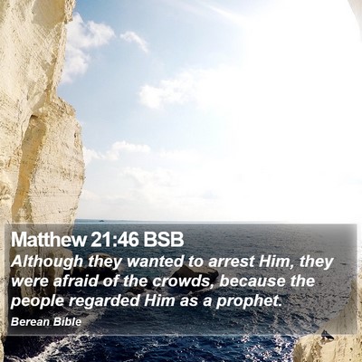 Matthew 21:46 BSB Bible Verse Image