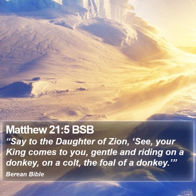Matthew 21:5 BSB Bible Verse Image