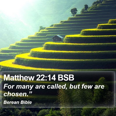 Matthew 22:14 BSB Bible Verse Image