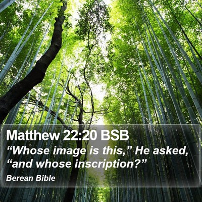Matthew 22:20 BSB Bible Verse Image