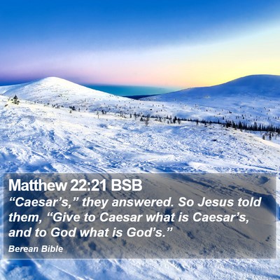 Matthew 22:21 BSB Bible Verse Image