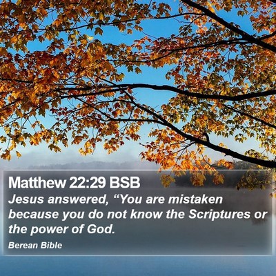 Matthew 22:29 BSB Bible Verse Image