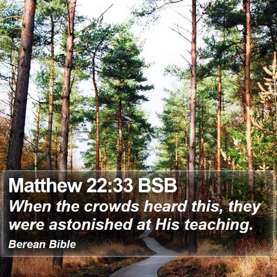 Matthew 22:33 BSB Bible Verse Image