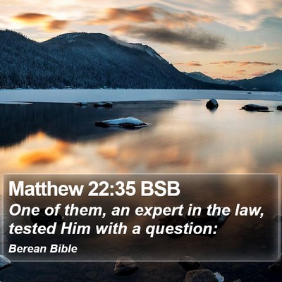Matthew 22:35 BSB Bible Verse Image