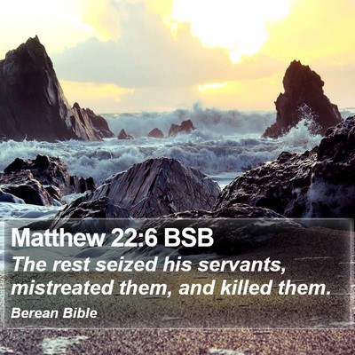 Matthew 22:6 BSB Bible Verse Image