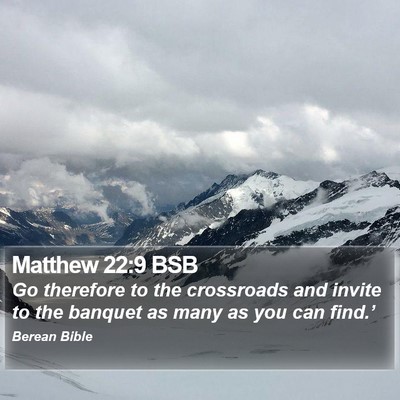 Matthew 22:9 BSB Bible Verse Image