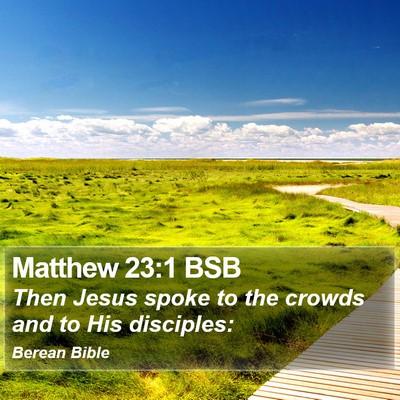 Matthew 23:1 BSB Bible Verse Image