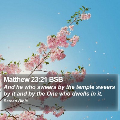 Matthew 23:21 BSB Bible Verse Image