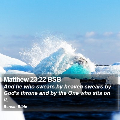 Matthew 23:22 BSB Bible Verse Image