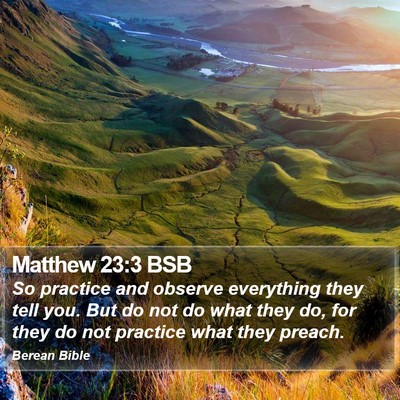 Matthew 23:3 BSB Bible Verse Image