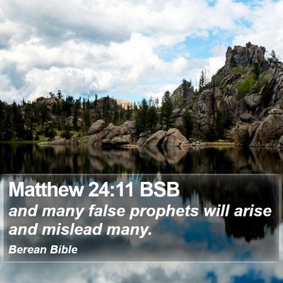 Matthew 24:11 BSB Bible Verse Image