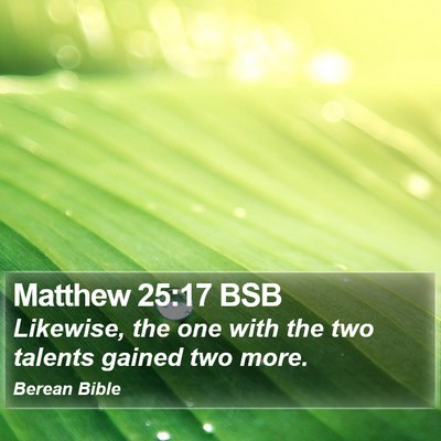 Matthew 25:17 BSB Bible Verse Image