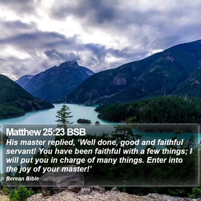 Matthew 25:23 BSB Bible Verse Image