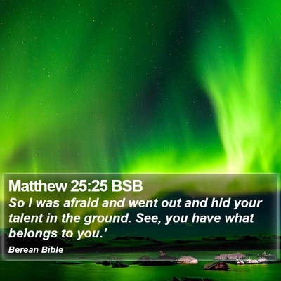 Matthew 25:25 BSB Bible Verse Image
