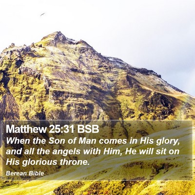 Matthew 25:31 BSB Bible Verse Image