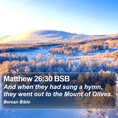 Matthew 26:30 BSB Bible Verse Image
